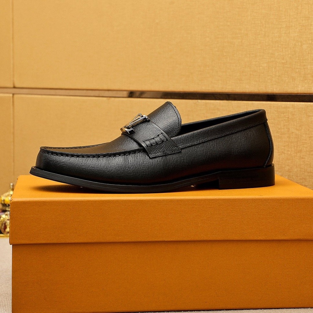 Louis Vuitton Black Hardware Loafers — side