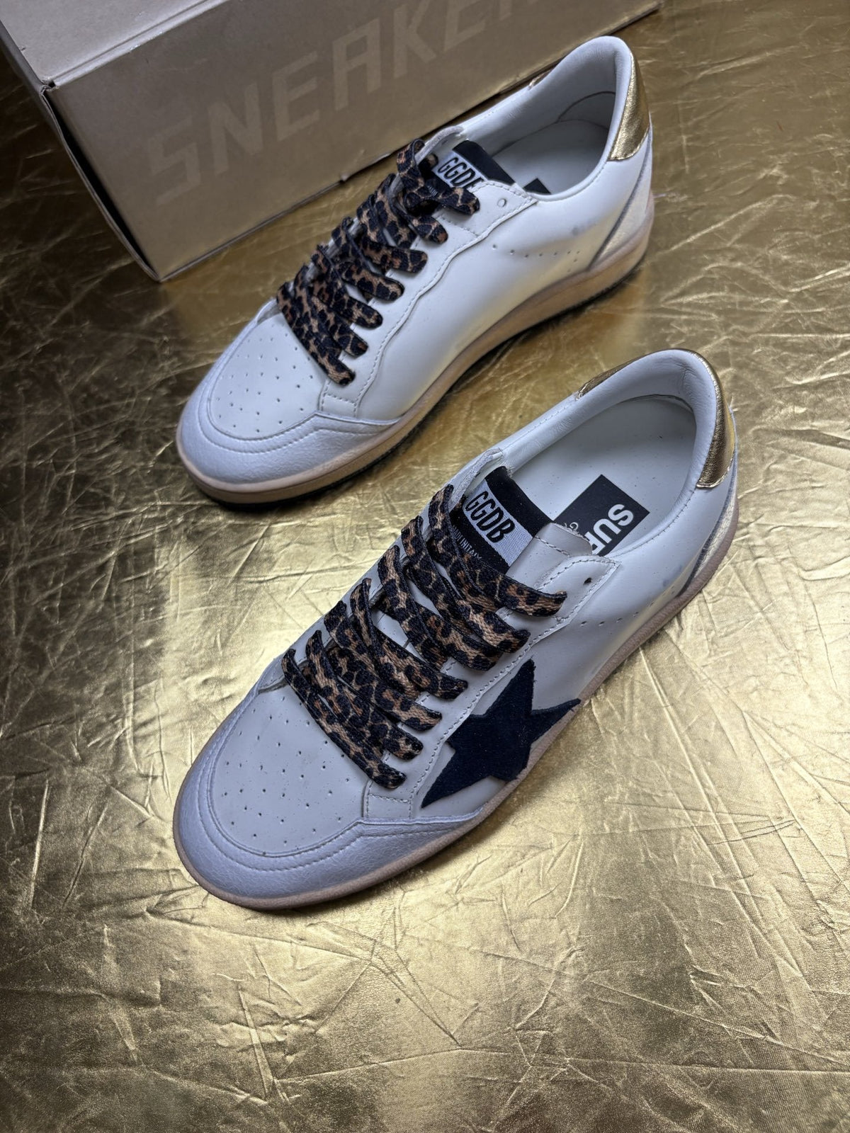 Golden Goose Navy Star Low-Top Sneakers — hero