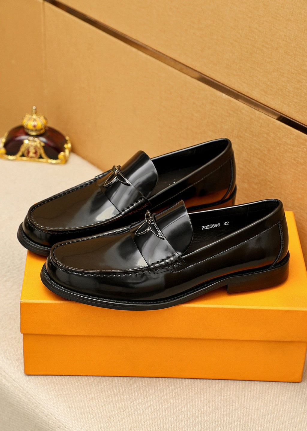 Louis Vuitton Black Hardware Loafers — front