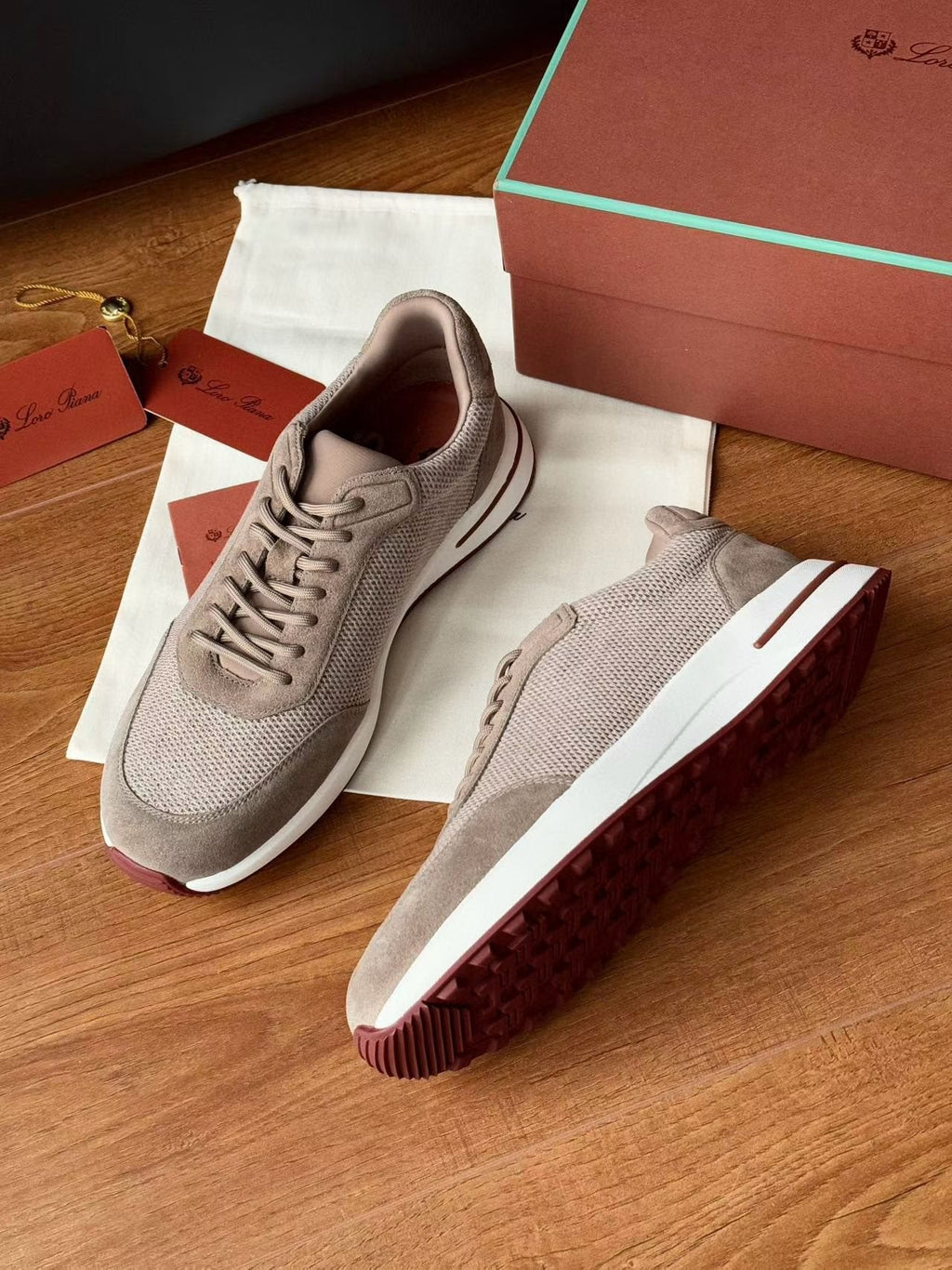 Loro Piana Week End Walk Knit Sneaker — side