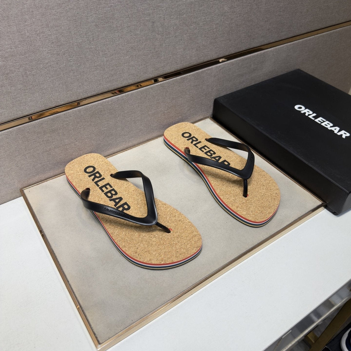 ORLEBAR Branded Strap Flip-Flops — front