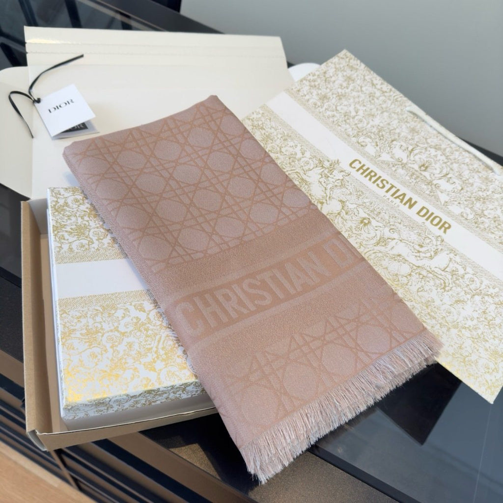 Dior Geometric Fringe Scarf — hero