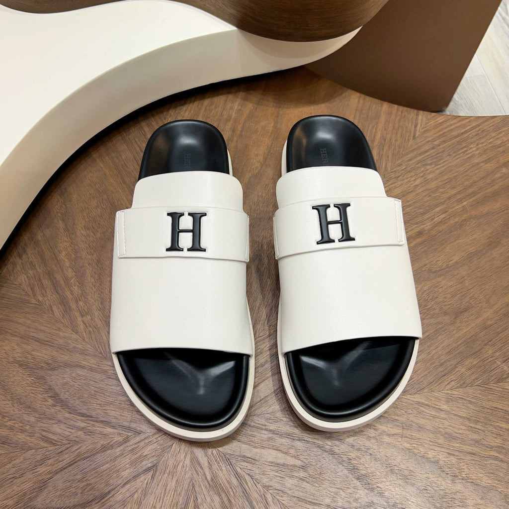 Hermès H Hardware Slide Sandals — front